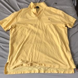 Yellow polo shirt